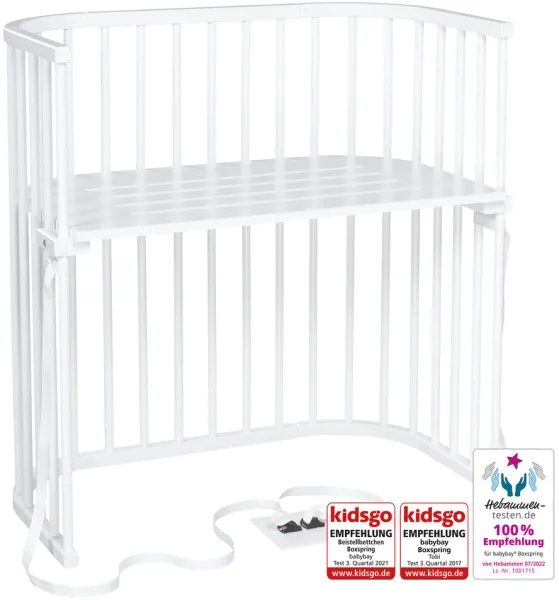 Boxspring bedside crib - Hvid
